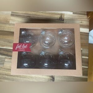 Fab Lab Clear craft Ornaments Set NIB